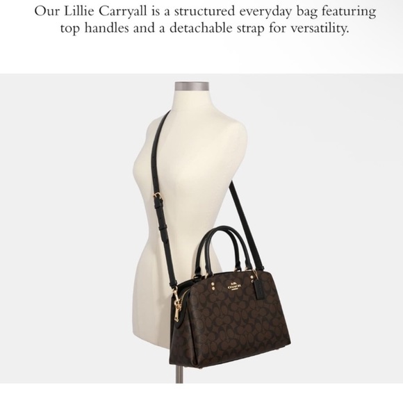 Coach Handbags - Coach Brown Signature Satchel with Gold Accents